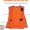 Ergodyne Orange Type R Class 2 Economy Surveyors, Polyester, Polyester Mesh, Zipper Closure, Orange, Size S/M 8249Z - alternate 8