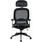 Office Star Managerial Chair Desk Chair, Adjustable Arms, 23-1/4" Height, Fabric, Black 5540 - alternate 3