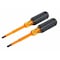 Klein Tools ESD Safe Insulated Screwdriver Set, Slotted/Phillips Tip, 1000V insulated, 2-Piece 33532-INS - alternate 7