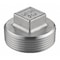 Zoro Select 304 Stainless Steel Square Head Plug, 1/2 in Fitting Pipe Size, Male NPT, Class 150 40SQ112N012 - alternate 2
