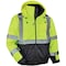Ergodyne Quilted Bomber Jacket, 300D Oxford Polyester, Class 3 Type R, Hi-Viz Lime, 5XL 8377 - alternate 2