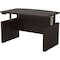 Safco Adjustable Desk Aberdeen Height-Adjustable 72" Bow Fron, 49.3 in H, 72 in W X Wood, Mocha ABDH7242LDC - alternate 3