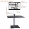 Victor Technology Electric Single Monitor Standing Desk Electric Sit-Stand Desk, 23 in D X Yes H, 28 in W X DC400 - alternate 8