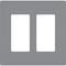 Lutron Designer Wall Plates, Number of Gangs: 2 Thermoset, Gloss Finish, Gray CW-2-GR - alternate 2