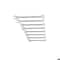 Gedore Combination Wrench Set, 8 pcs., 8-19mm, SAE or Metric: Metric 7-080 - alternate 5