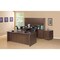 Lorell Desk Shell Return Shell, 23.6" D X 29-1/2" H, 41.4" W X 3mm PVC (Edge), Walnut LLR69980 - alternate 2
