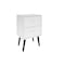 Manhattan Comfort Nightstand, Mid Century, White 204AMC6 - alternate 1