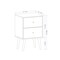 Manhattan Comfort Nightstand, Mid Century, White 204AMC6 - alternate 3