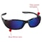 Kleenguard V40 HellRaiser, Safety Glasses, Anti-Scratch, Blue Lens, Black Frame, Full-Frame 20543 - alternate 2
