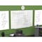 Mooreco Dry Erase Board, Glass, 24 in, 36 in, No Frame Frame, White, Gloss 83843 - alternate 2