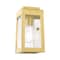 Livex Lighting Oslo 1 Light Satin Brass Outdoor Wall Lantern 20851-12 - alternate 3
