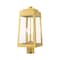 Livex Lighting Oslo 3 Light Satin Brass Outdoor Post Top Lantern 20856-12 - alternate 1