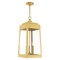 Livex Lighting Oslo 3 Light Satin Brass Outdoor Pendant Lantern 20860-12 - alternate 4