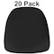 Flash Furniture Hard Black Fabric Chiavari Chair Cushion, PK20 20-BH-BLACK-HARD-GG - alternate 1