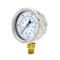 Pic Gauges Gauge, 2-1/2", 0/1000psi, 1/4"LM, Rem Bez, 2 1/2 in Dial, 1/4 in NPT Male Lower Location 211D-254M - alternate 1