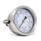 Pic Gauges Gauge, 2-1/2", 0/160psi, 1/4"CBM, w/U-Clamp, 2 1/2 in Dial, 1/4 in NPT Male Center Back Location 213D-254F - alternate 2