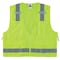 Ergodyne Lime Type R Class 2 Surveyors Vest, 2XL/, poly, Zipper closure Closure, 4 Outside Pockets, Lime 8250Z - alternate 1