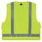 Ergodyne Lime Type R Class 2 Surveyors Vest, 2XL/, poly, Zipper closure Closure, 4 Outside Pockets, Lime 8250Z - alternate 2