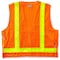 Ergodyne Orange Type R Class 2 Hi-Gloss Surveyors, Poly, Mesh, Zipper Closure, 4 Outside Pockets, Orange 8250ZHG - alternate 2