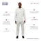 International Enviroguard Disposable Coverallss, Coverall, M, SMS, Elastic Wrist, Open Ankle, Serged Seam, White, 25 PK 2222-M - alternate 2