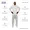 International Enviroguard Disposable Coverallss, Hooded Coverall, M, SMS, Elastic Wrist, Attached Boots Ankle, Serged Seam 2229-M - alternate 3
