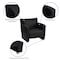 Flash Furniture Hercules Majesty Chair, Black Back, 31-1/4 in W 30" L 31-1/4" H, Flared, Leather Seat 222-1-BK-GG - alternate 5
