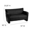 Flash Furniture Loveseat, 30" x 31-1/4", Upholstery Color: Black 222-2-BK-GG - alternate 3