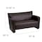 Flash Furniture Loveseat, 30" x 31-1/4", Upholstery Color: Brown 222-2-BN-GG - alternate 9