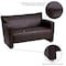 Flash Furniture Loveseat, 30" x 31-1/4", Upholstery Color: Brown 222-2-BN-GG - alternate 3