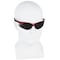 Kleenguard V30 Nemesis Safety Glasses, Anti-Fog & Anti-Scratch, Wraparound, Red Frame, Smoke (Gray) Lens 22611 - alternate 6