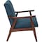 Ave 6 Collection: Davis Arm Chair, Wood Back, 26-1/2 in W 28-1/2" L 32-1/4" H, Fixed Arms, Fabric Seat DVS51-K14 - alternate 4