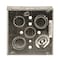 Raco Electrical Box, Square, 2 Gangs, Galvanized Zinc, 2-1/8 in D, 4 in W, 4 in L, 30.3 cu in Capacity 232 - alternate 2