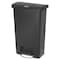 Rubbermaid Commercial Slim Jim Step-On 13 gal Rectangular Slim-Profile Plastic Can, Black, Foot Pedal, Plastic, 12 in 1883611 - alternate 2