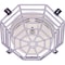 Safety Technology International Smoke Detector Guard, Steel, Flush Mount, 8 1/4 in W x 8 1/4 in H x 2 3/4 in D, White STI-9601 - alternate 4