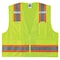 Ergodyne Lime Type R Class 2 Two-Tone Surveyors V, Polyester, Zipper closure Closure, 4 Outside Pockets 8248Z - alternate 1