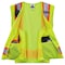 Ergodyne Lime Type R Class 2 Two-Tone Surveyors V, Polyester, Zipper closure Closure, 4 Outside Pockets 8248Z - alternate 4