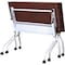 Lorell Rectangle Lorell Mahogany Flip Top Training Table, 23.6 W, 48 L, 29.5 H, Nylon Top, Mahogany LLR60722 - alternate 8