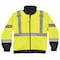 Ergodyne Hi-Vis 2-in-1 Bomber Jacket, Oxford Polyester, Class 3 Lime, M 8379 - alternate 2
