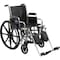 First Voice Wheelchair, 300lb, 18 In Seat, Silver/Black MDS806300D - alternate 3