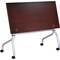 Lorell Rectangle Lorell Mahogany Flip Top Training Table, 23.6 W, 48 L, 29.5 H, Nylon Top, Mahogany LLR60722 - alternate 6
