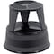 Cramer Round Office Stool, 2 Steps, 350 lb Load Capacity, 14 1/2 in Overall Height, Steel, Black 1001-92 - alternate 2