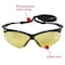 Kleenguard V30 Nemesis Safety Glasses, Anti-Scratch, Wraparound, Black Frame, Amber Lens 25659 - alternate 4