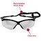 Kleenguard V30 Nemesis Safety Glasses Black Frame, Clear Scratch-Resistant Lens, Frame Material: Nylon 25676