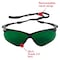 Kleenguard V30 Nemesis, Safety Glasses, Anti-Scratch, Green Lens, Black Frame, Half-Frame 25692 - alternate 6