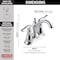 Delta Dual Handle Centerset Lavatory Faucet, 4" Mount, Chrome 3-hole 4" installation Hole 2594-MPU-DST - alternate 2