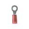 Panduit Ring Terminal, #8 Stud Size, 18 AWG, 600 V, Nylon Insulated, Red, Crimp Termination Only, 100 PK PN18-8R-C - alternate 2
