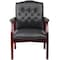 Boss Ivy League Guest Chair, Black Back, 24-1/2 in W 27" L 35-1/2" H, Fixed, Vinyl Seat B959-BK - alternate 2