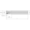 Widia Indexable Profiling End Mill, M370 Series, High Speed Steel, 1.25mm Depth of Cut M370D028Z03A25WO08L200 - alternate 1