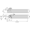 Widia Indexable Toolholder, DDNN,  DDNNL2525M15KC06 - alternate 2