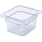 Carlisle Foodservice Food Pan PC, 4", DP, 1/6, Clr, PK6 3068407 - alternate 1